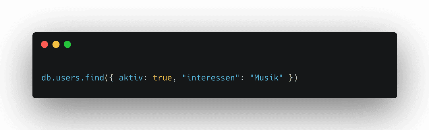 MongoDB Filterabfrage
